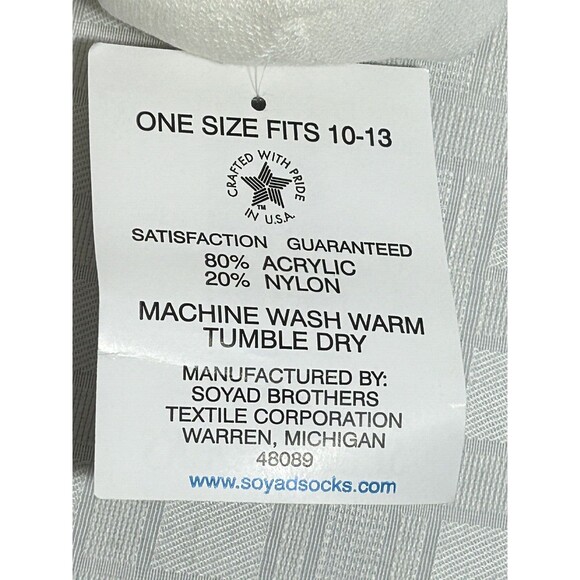Vtg. NEW NOS SOYAD Converse Socks 10-11-12-13 Men White Black All-Star tube shoe - Picture 6 of 9